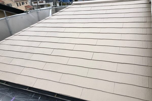 山梨県上野原市　屋根葺き替え工事　屋根塗装　スレート屋根