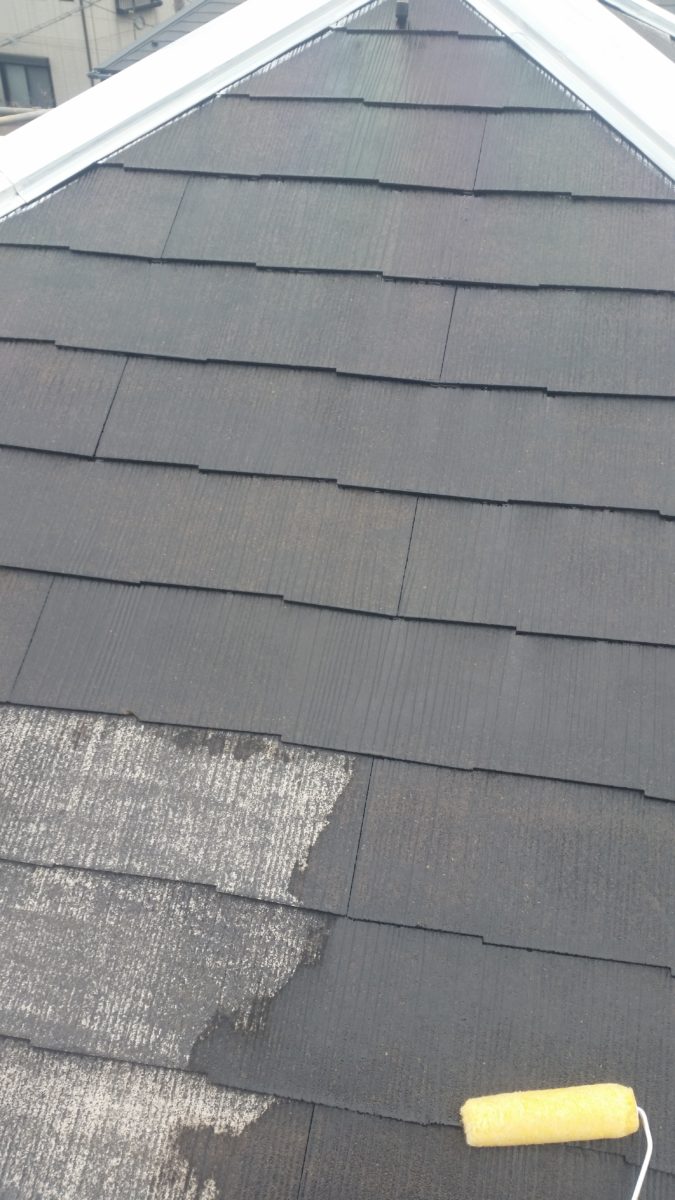 山梨県山梨市　屋根塗装　定期点検　断熱効果　タスペーサー