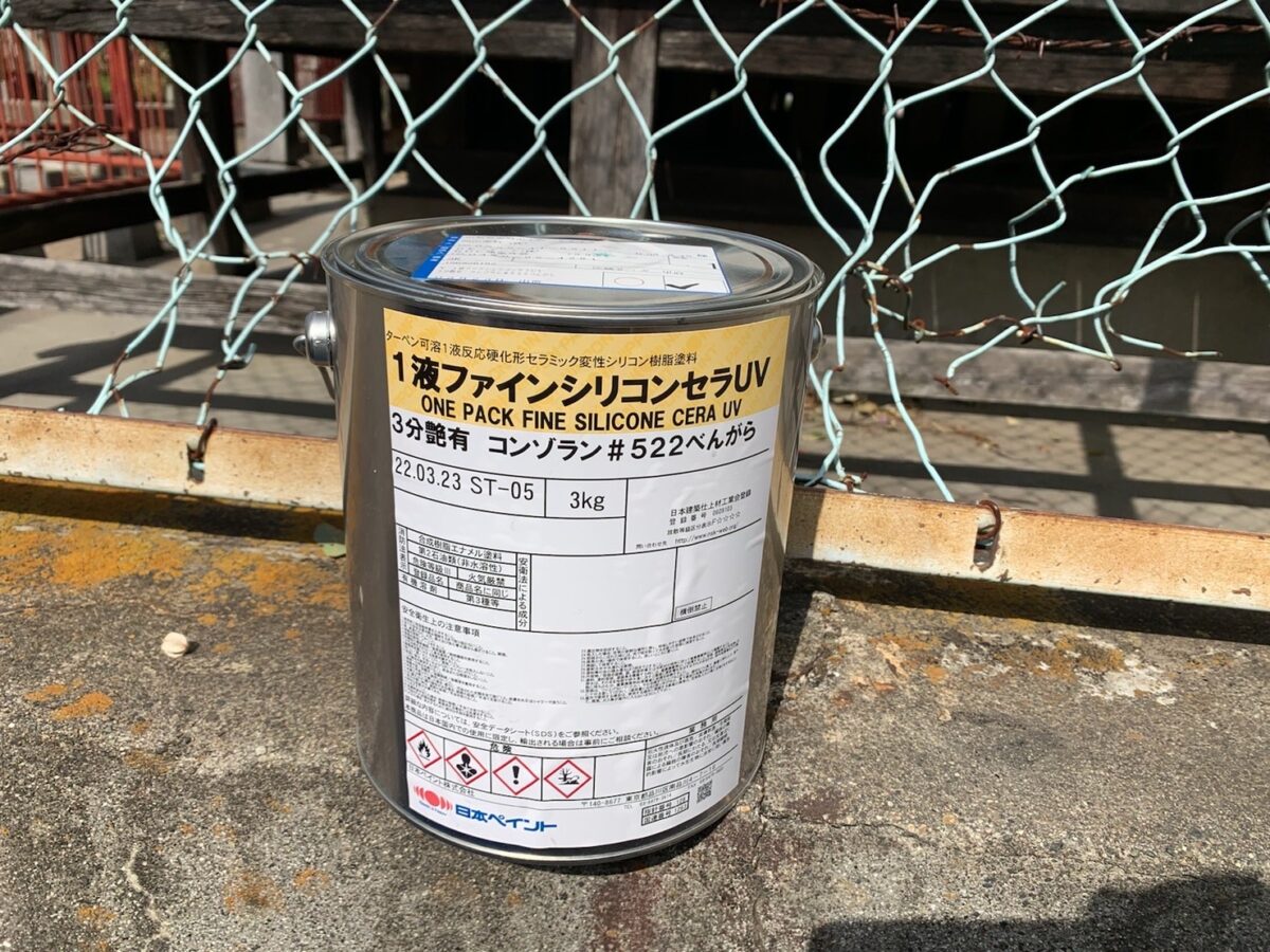 山梨県甲府市　子安神社様　ボランティア活動　鉄柵の塗装をさせていただきました