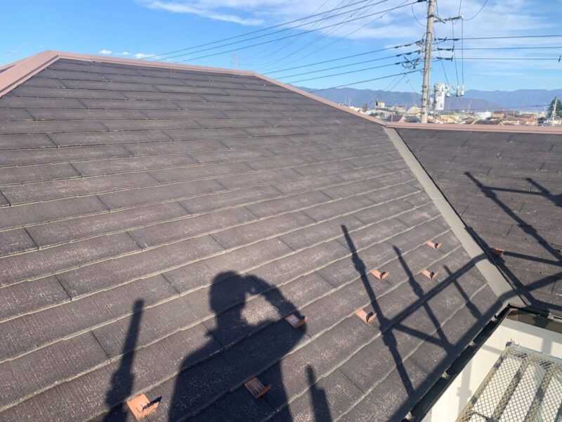 山梨県山梨市　屋根・外壁塗装工事　屋根の劣化症状