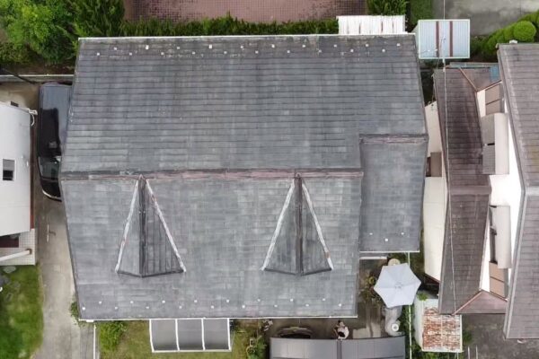 山梨県山梨市　S様邸　屋根・外壁塗装工事　屋根ドローン点検