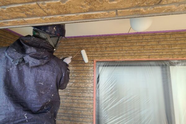 山梨県甲斐市　屋根・外壁塗装工事　窯業系サイディングのクリア塗装