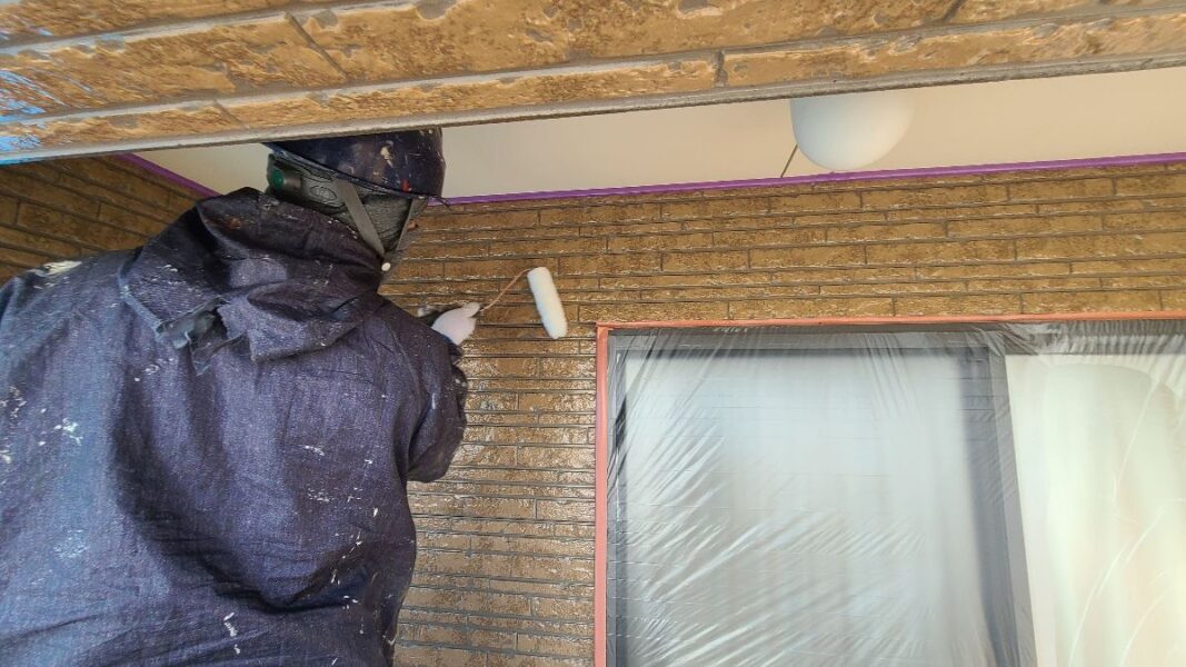 山梨県甲斐市　屋根・外壁塗装工事　窯業系サイディングのクリア塗装