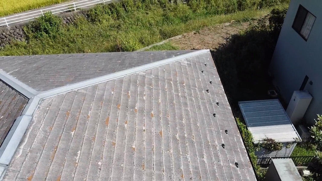 山梨県甲斐市　屋根塗装・外壁塗装工事　施工前と建物診断の実施