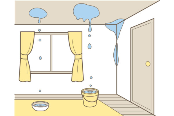 天井から水が染みてきたらどうすればいい？雨漏りの応急処置方法を解説
