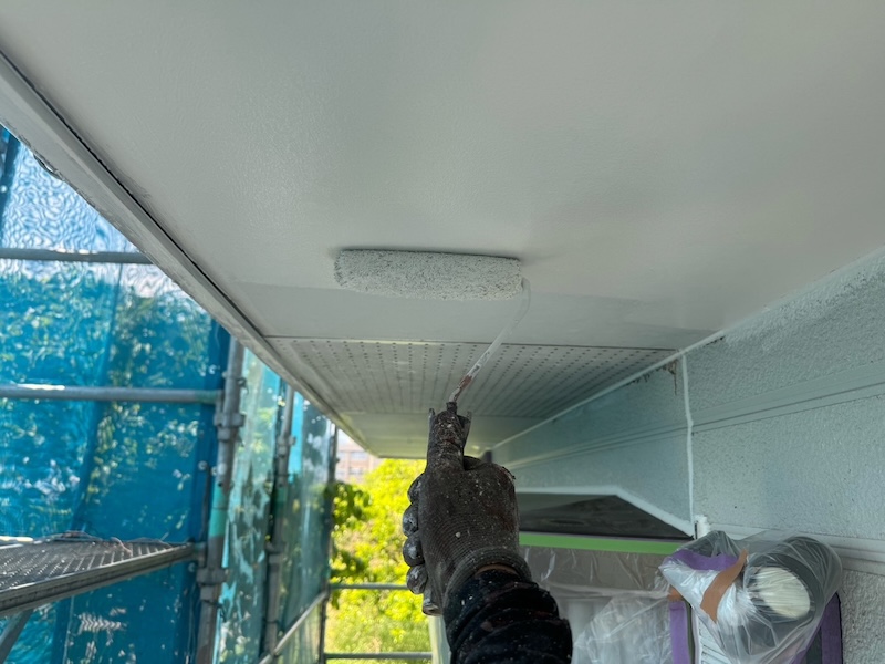 軒天井を透湿性の塗料で塗装しました！｜山梨県笛吹市