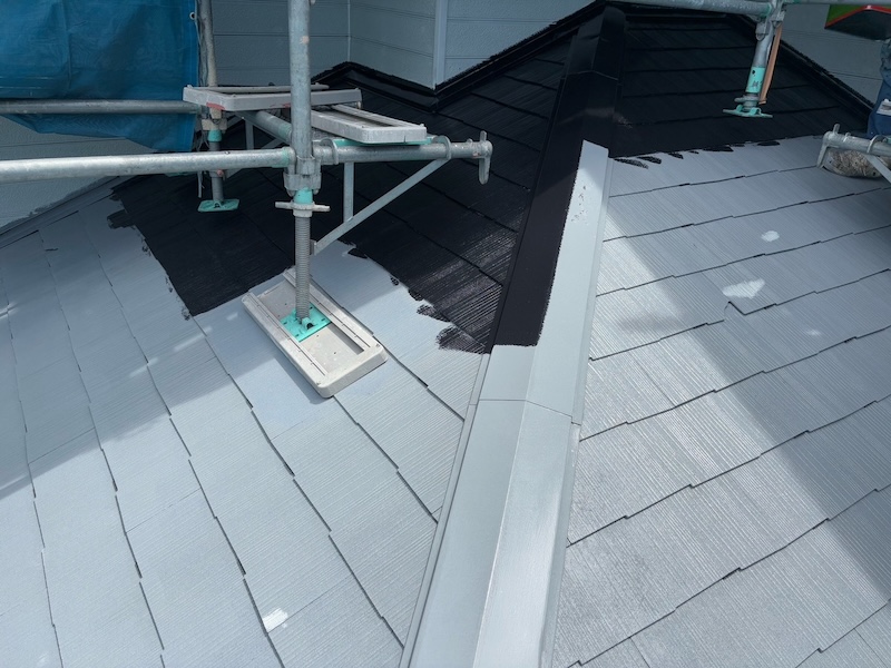 大屋根と一緒に下屋の塗装も行わせていただきました！｜山梨県笛吹市