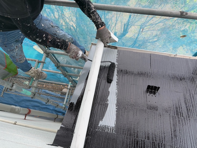 大屋根と一緒に下屋の塗装も行わせていただきました！｜山梨県笛吹市